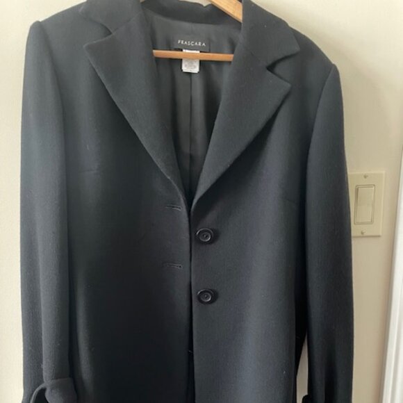 Woman’s Frascara Jacket  -  ¾  length black jacket - size 12 - Picture 1 of 6
